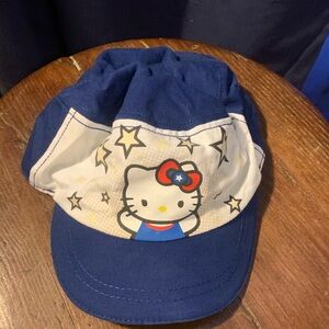 Hello Kitty Navy and Pink Kids Hat with Red Bow Tag